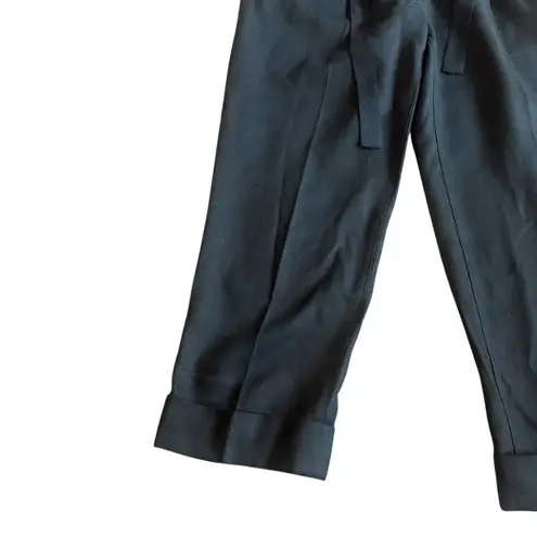 Wilfred Aritzia Black Cropped Length Linen Blend Slacks Pants Size 4 Women's