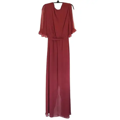 BCBGeneration  Chiffon Maxi Dress Women's Size Large V-Neck Formal Gown Mini