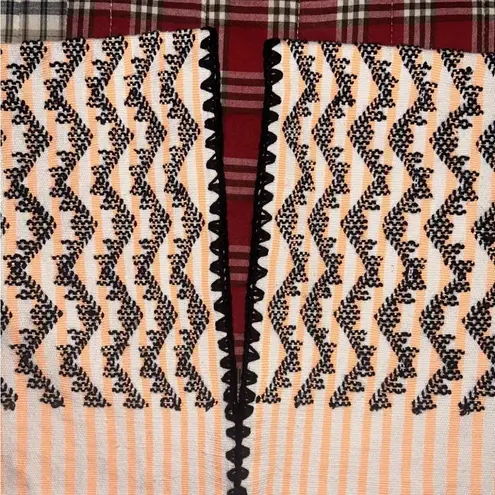 Kaftan Handwoven dress Mexican huipil Pinstripe Orange White like Pippa Holt Size undefined