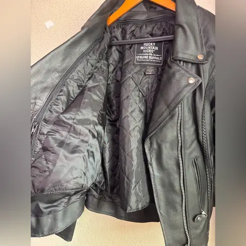 Rocky Mountain NWT Hides Genuine Buffalo Leather Braided Motorcycle Jacket 2X
