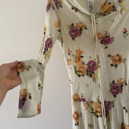 Acne Studios Asymmetric floral-print crepe dress, Size Small, $950