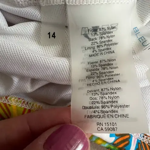 Bleu Rod Beattie 🌺 Floral Halter Tankini Top – Size 14 🌺