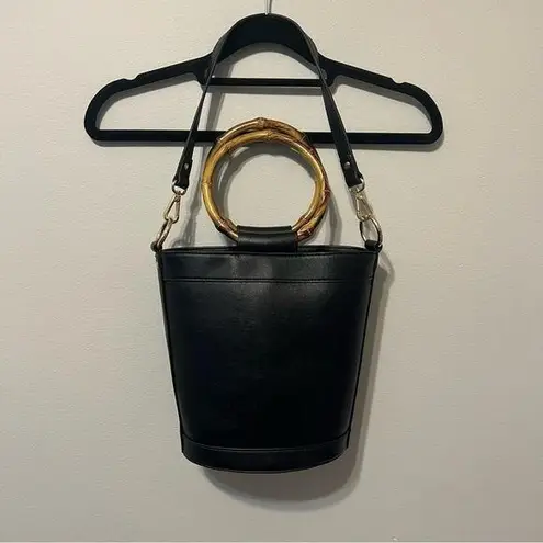 INC International Concepts Black Bucket Bag Style Purse