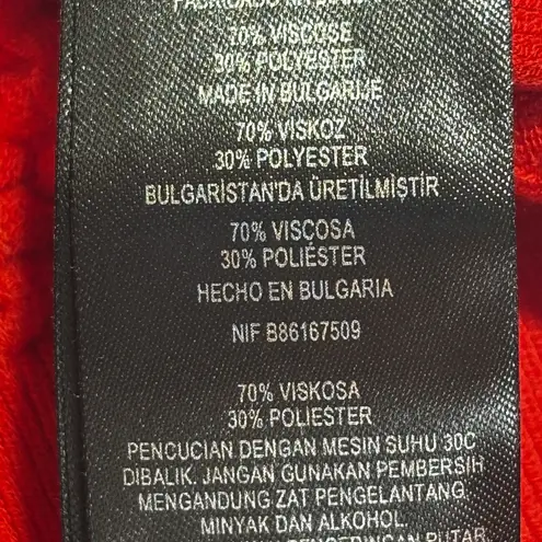 Ted Baker  Morilee Puff Sleeve Red Sweater with Ribbed Knit NWOT Size Large (4)‎