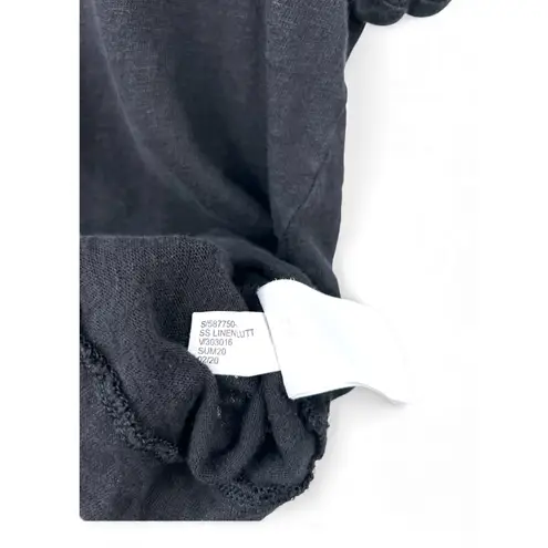 Banana Republic  M Top Tee Tshirt  linen short-sleeved crew-neck blouse ruffle