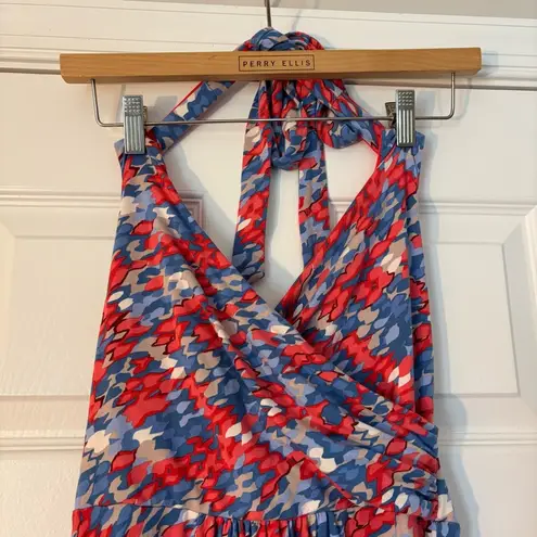 Boden St. Lucia Halter Dress Red White Blue Multi Patriotic Knee Summer Sun 4