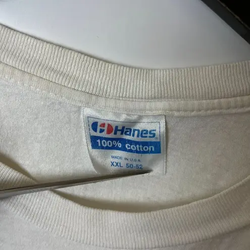 Bali Vintage Ah Cotton Perfect T Shirt 80s 90s White XXL 2XL USA Graphic Tee