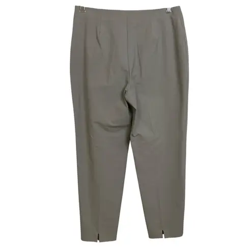 Piazza Sempione Audrey Cropped Trouser Pants Women 44 Greige Pull On Career Slit