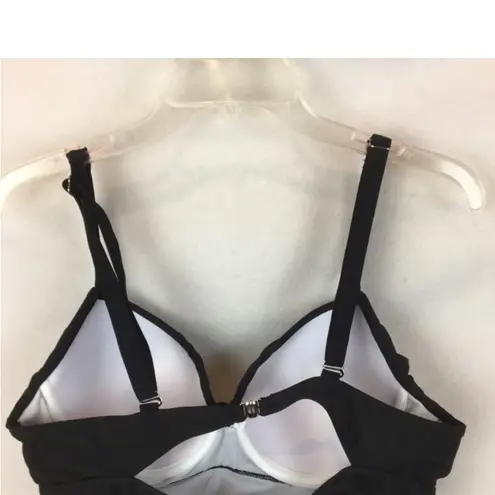 Black Drape Bra Support Cup Bikini Top XXL