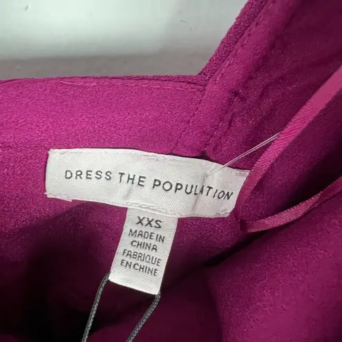 Dress the Population NWT Louisa Dress Magenta Size XXS NEW