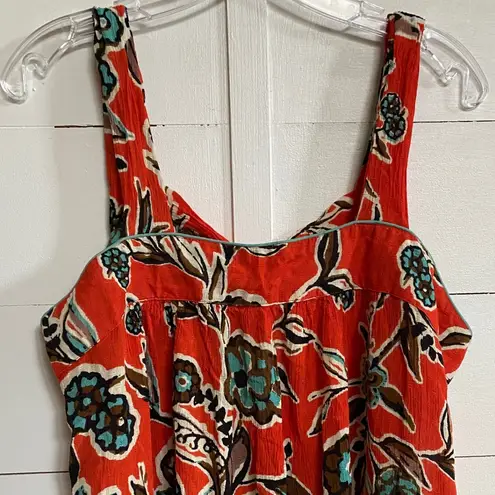 Band of the Free Teresa Tangerine Floral Tank Mini Dress M