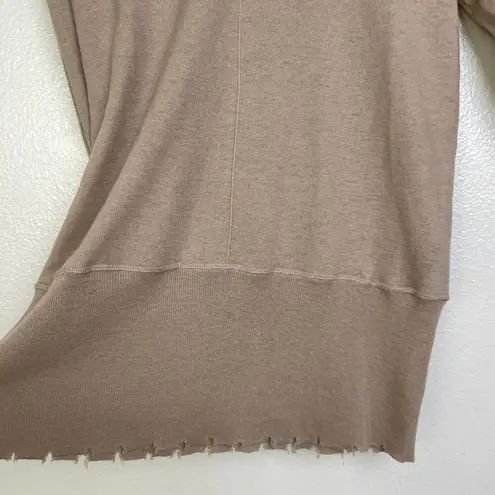 Alpha Massimo Rebecchi Sweater 44 Pullover V Neck Destroyed Trim Luxury Brown Size undefined