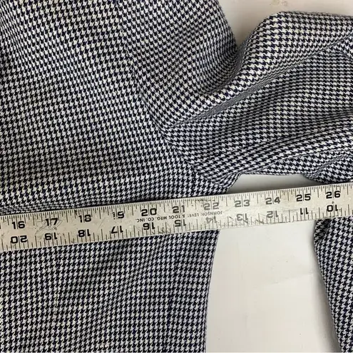 Pendleton womens 14 16 two piece suit skirt set houndstooth navy white show blaz