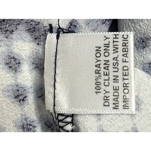 Glam Racerback Ikat Swim Coverup Dress LARGE Blue White Coastal Bohemian NWT