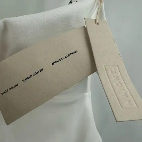 HAIGHT Swimsuit Size Medium Crepe Jen One Piece Sweetheart Off White NWT Swim