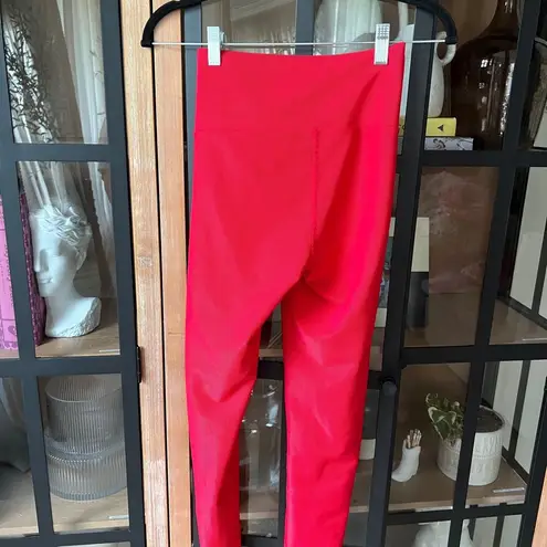 Beach Riot  sport leggings criss cross ribbed cherry red  full length high waist