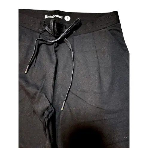 Betabrand Power Down Pants Black Drawstring Career Casual Small S