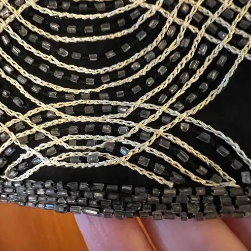 Laurence Kazar 100% Silk Sequin Beaded Evening Blazer Jacket Vintage Medium