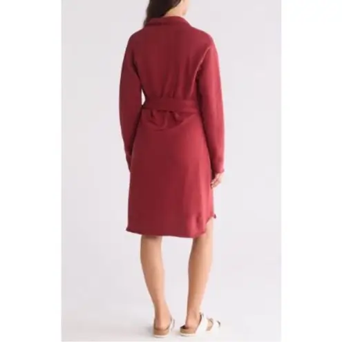 Frank & Eileen NWT Willa Triple Fleece Wrap Dress Cranberry Size Small