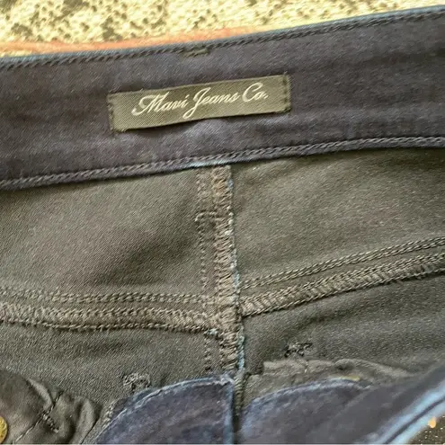 Mavi high rise shimmer grommets skinny ankle jeans size 27 dark blue