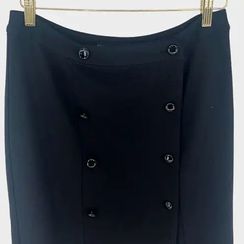 Grace Elements Womens Nancy Lined Pencil Skirt Buttons Black Size 8 NWT - Image 2