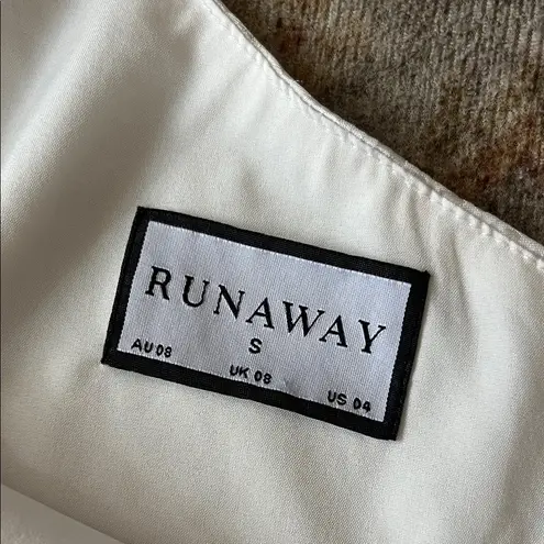 RUNAWAY THE LABEL White One Sleeve Cut Out Dress