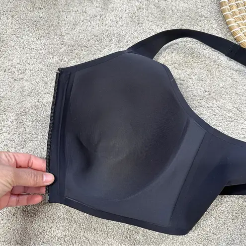 Knix Women’s Catalyst Front Zip Sports Bra Cross Back High Impact Black Size 7+