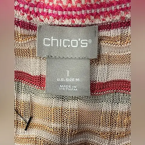 Chico's Chico’s Wavy Striped Sweater Tank Top Size 1