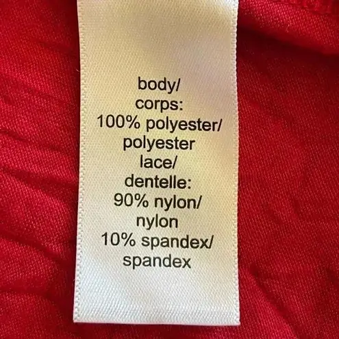 Maurice's  Red Camisole Top with Lace SZ S #1236