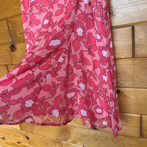 Jaclyn Smith Spring/Summer Floral Pink Midi Skirt sz Large