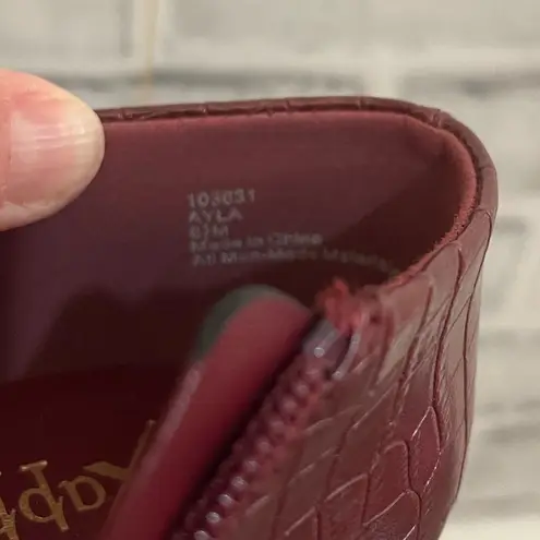 X-Appeal Women’s red faux suede ankle booties boots fashion heels 6.5