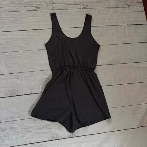Flexure Bodywear size large dark gray tank top shorts romper