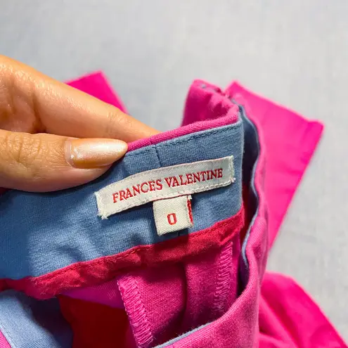 Frances Valentine Lucy Stretch Cotton Straight Crop Pants Size 0 Pink