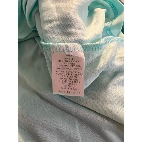 Women's Blue Ombre Lace Detail Midi Dress Size L Spring Elegant Size L