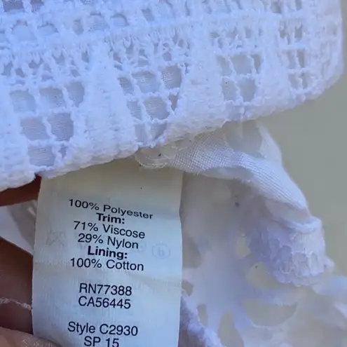 Madewell Womens Size XS white Geo Lace Eyelet Tank top