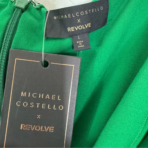 Michael Costello NWT × REVOLVE Jane Jumpsuit Criss Cross Front Cut Out Size L