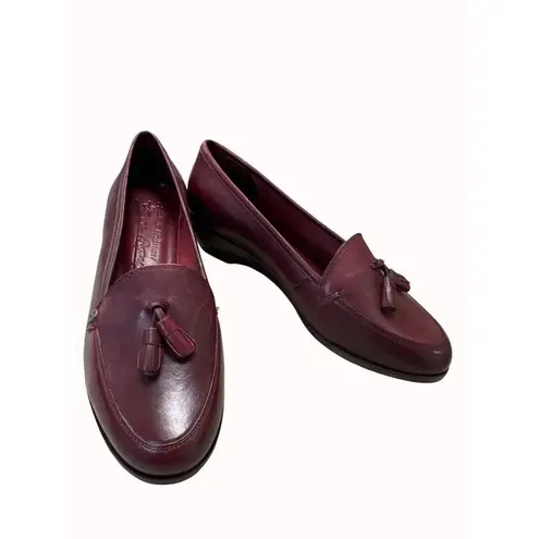 Etienne Aigner women’s red wine penny loafer shoes size 5.5M SKU 5040