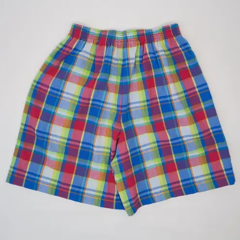 Vintage 80s Koret Francisca Petites Plaid Shorts Size L