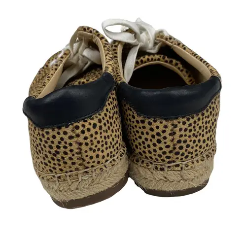 Sole Society New Women's Safari Animal Print Espadrille Lace-Up Sneakers-7.5