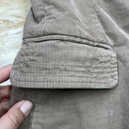 J Crew Corduroy Y2K Blazer Jacket Women's Small Beige Tan Preppy Stretch Boho