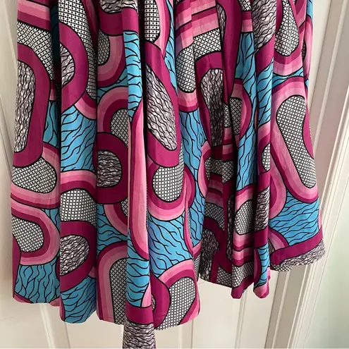 Vibrant Multicolor Women's Skirt handmade retro artsy costume dress up flared Pink Size undefined