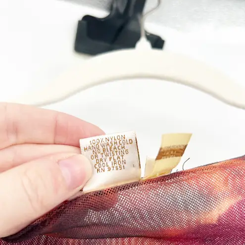 Sweet Pea Womens Y2K Fairycore Tie Dye Floral Sheer Mesh Festival Babydoll Top S