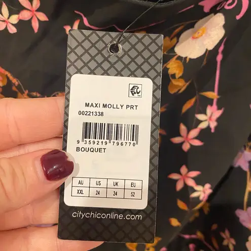 City Chic NWT Molly Floral Print Maxi Dress Size 24