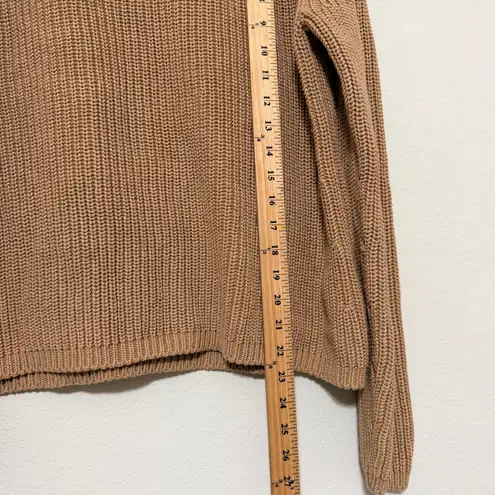 Quince 100% Organic Cotton Fisherman Crew Sweater Camel Womens Size Medium