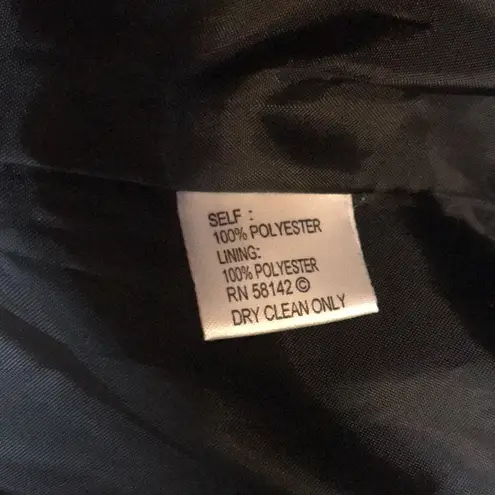 London Times Women’s Knit Textured Dot Black Double Breasted 7/8 Sleeve Blazer