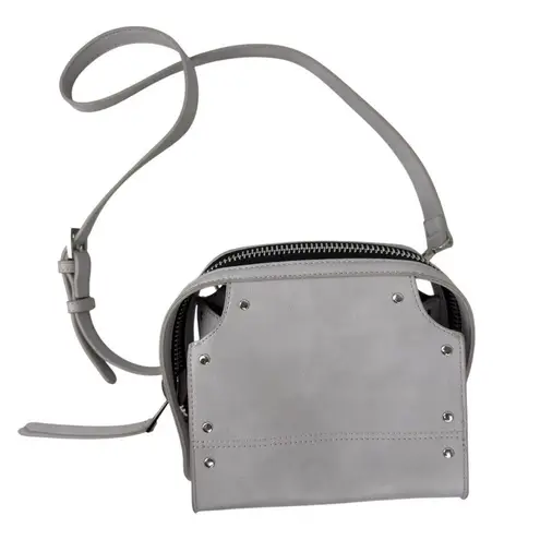 Dream Control Grey Small Crossbody/Handle Purse Studded Faux Leather Vegan Gray
