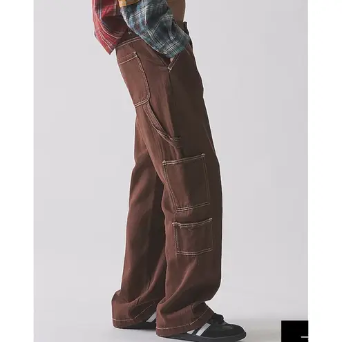 superdown  Slouchy Cargo Pants MEDIUM Chocolate Brown Baggy Gorpcore Jenna NEW