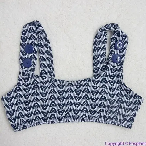 NEW Seea Free People Seea Georgia Surf Top navy mini chevron, S Blue