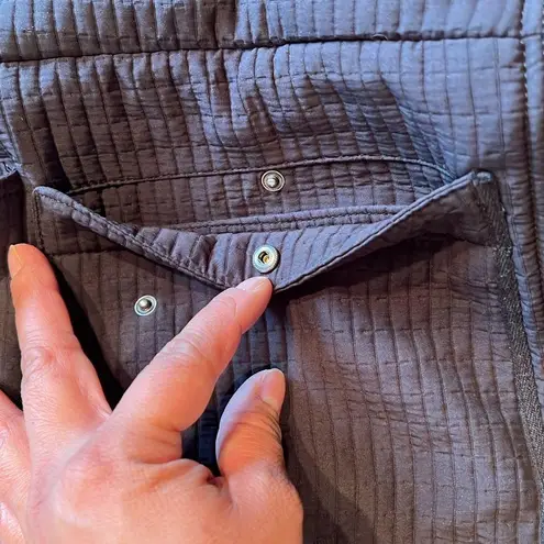 prAna Minx Bomber Jacket S pockets black textured stretchy warm mock collar zip