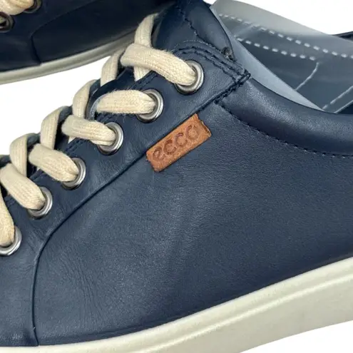 Ecco Navy Leather Lace
